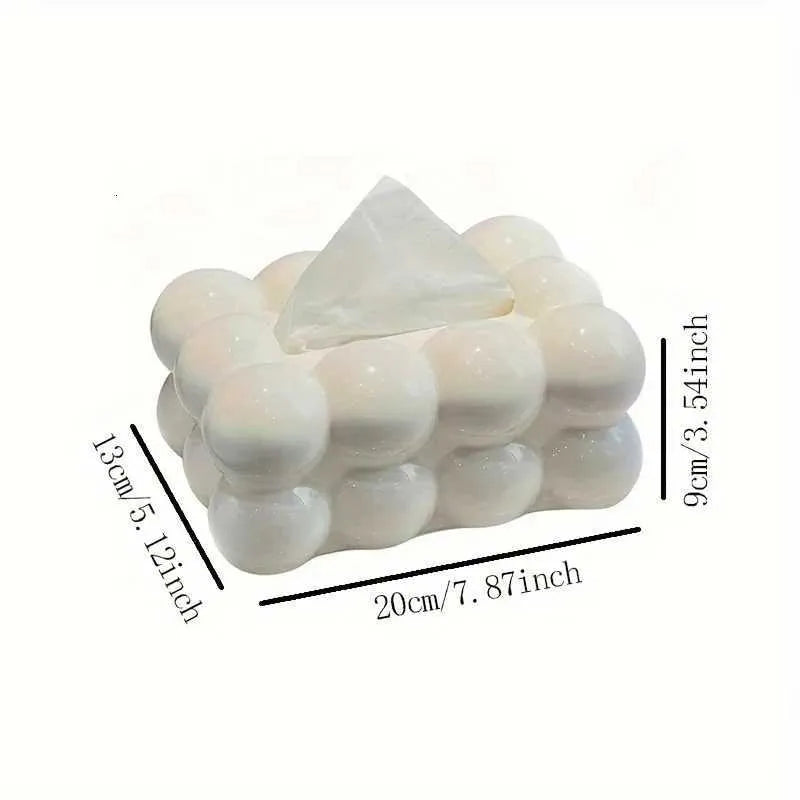 Cloud-Shaped Glossy Tissue Box Holder – Modern Decorative Home Organizer