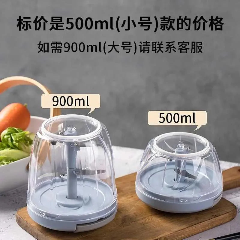 Manual Vegetable Twist Chopper – 500ml Hand-Pull Food Shredder