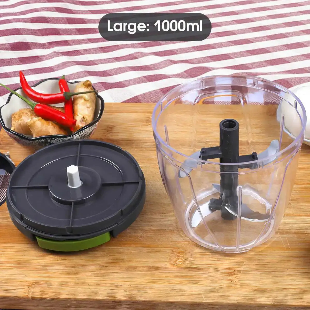 Hand-Pull Vegetable Cutter 900ml | Stainless Steel Chopper