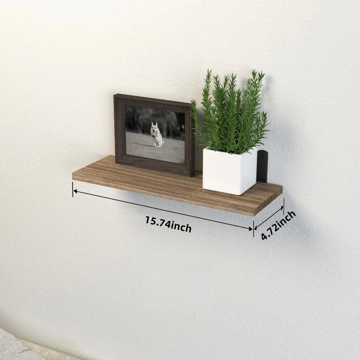 Floating Wooden Shelving Set – Wall-Mounted Storage Shelves