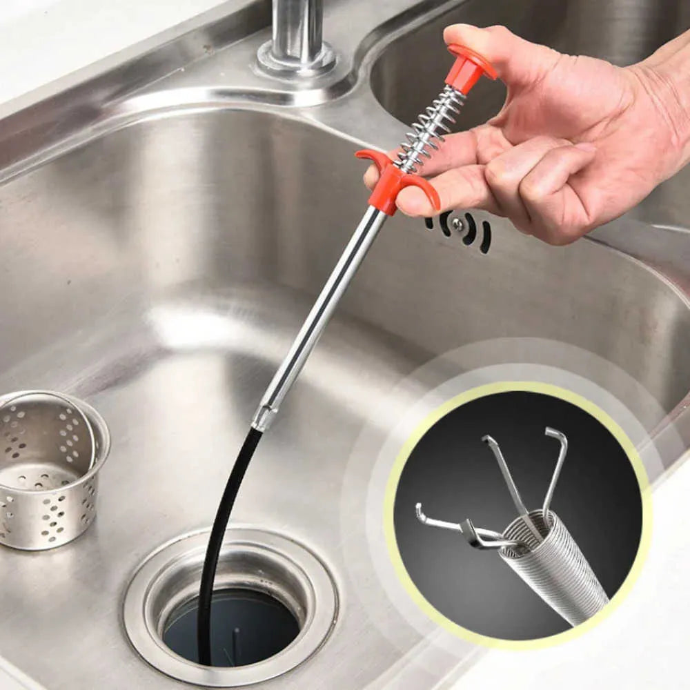 Flexible Drain Clog Remover Tool – Sink Hair Catcher Cleaning Claw