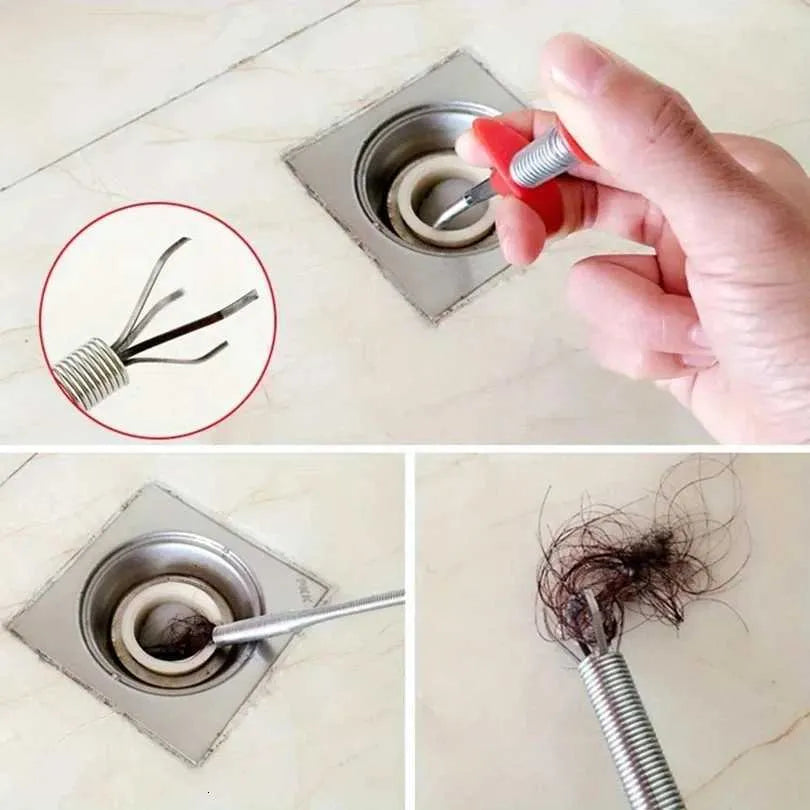 Flexible Drain Clog Remover Tool – Sink Hair Catcher Cleaning Claw