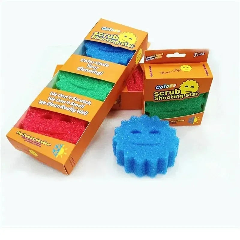 Powerful Scouring Sponge Pads – Multipurpose Kitchen and Bathroom Cleaning Tool