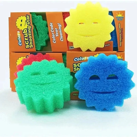 Powerful Scouring Sponge Pads – Multipurpose Kitchen and Bathroom Cleaning Tool