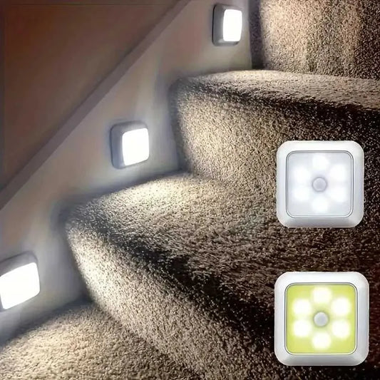 LED Motion Sensor Night Light – Wall-Mounted Square Lamp