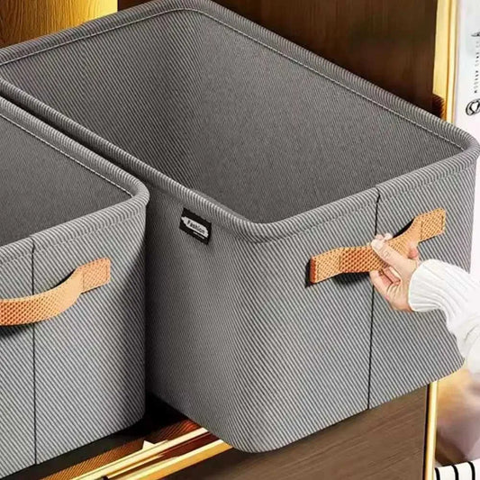 Foldable Non-Woven Fabric Storage Box with Handles
