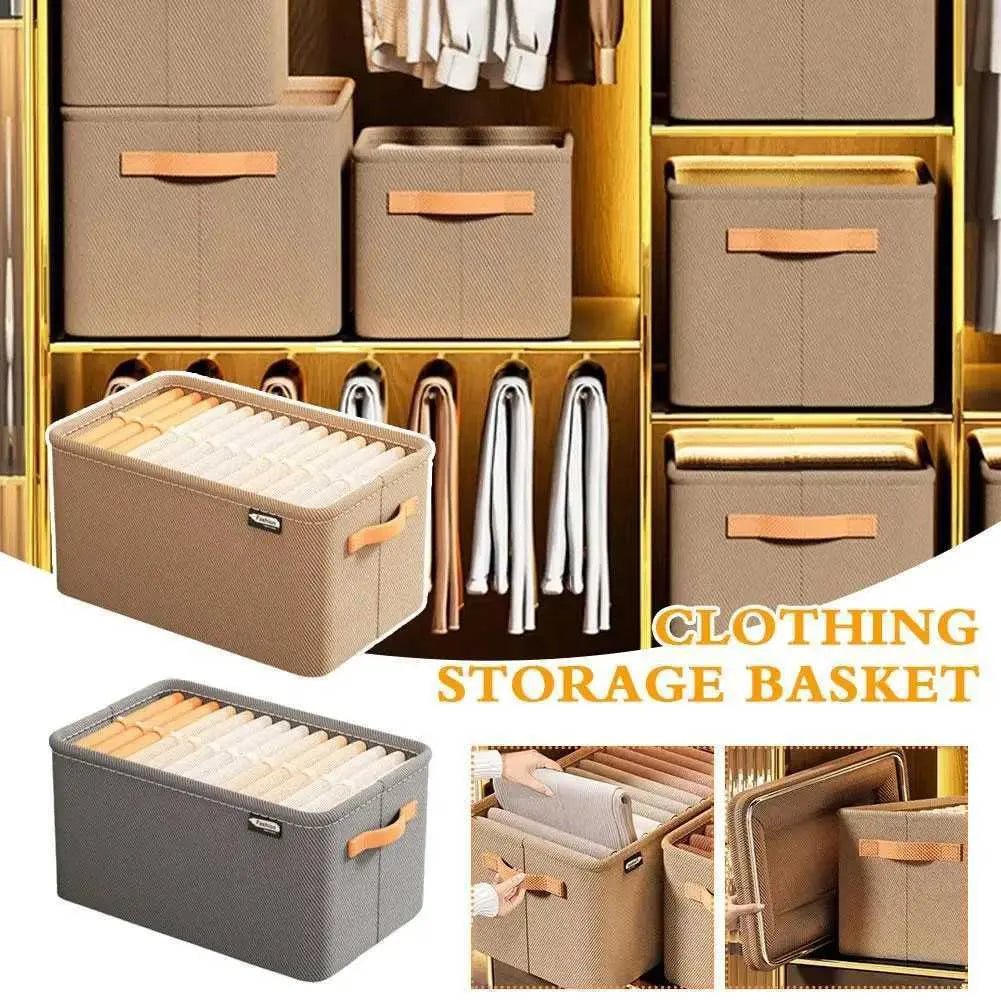 Foldable Non-Woven Fabric Storage Box with Handles