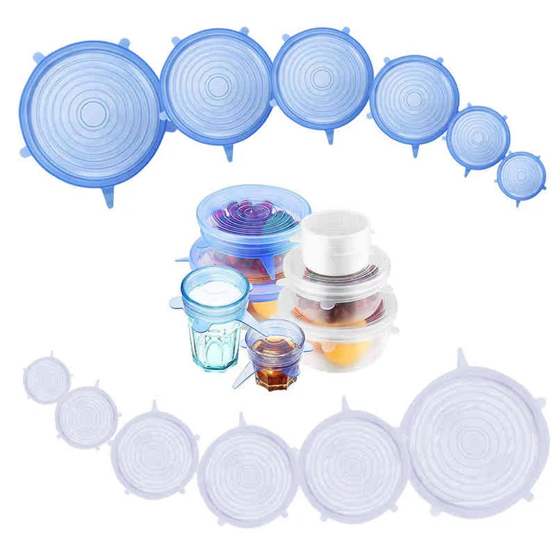 Reusable Silicone Stretch Lids – 6-Pack | Bowl Covers