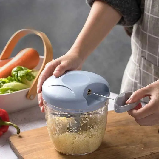 Manual Vegetable Twist Chopper – 500ml Hand-Pull Food Shredder