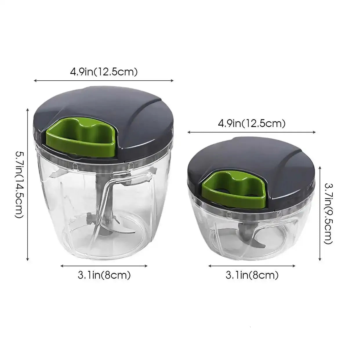 Hand-Pull Vegetable Cutter 900ml | Stainless Steel Chopper